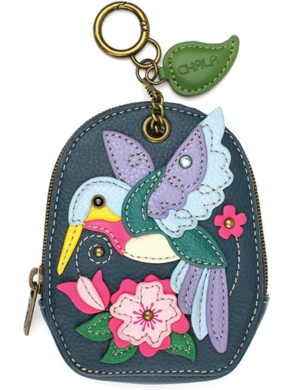 Mini Coin Purse Keychain - RFID Card Holder & Coin Accessory - Hummingbird